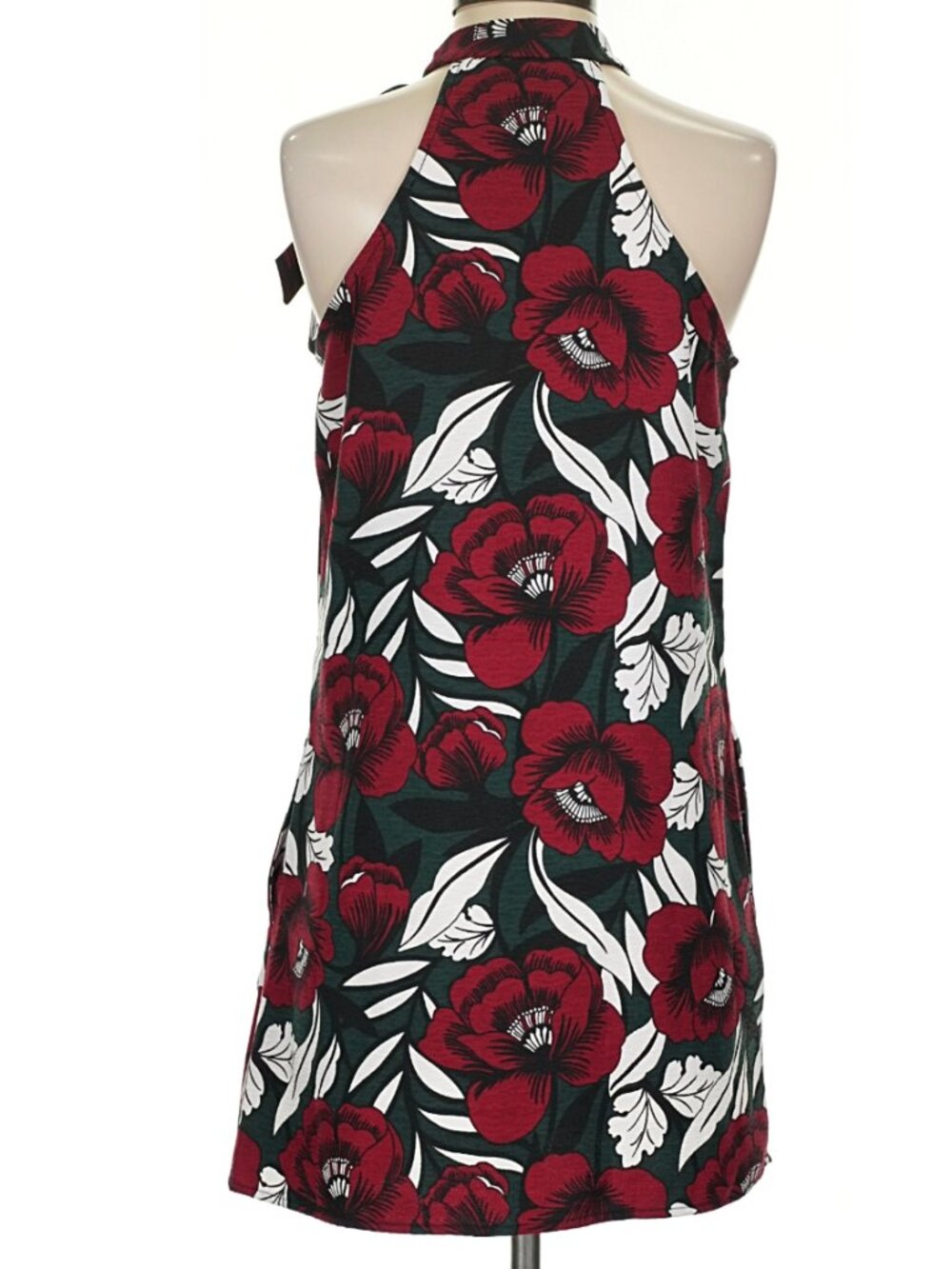 Lulus Sleeveless Halter Shift Mini Dress In A Vibrant Floral Print - Size S - Picture 2 of 9